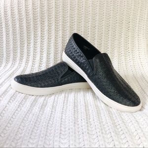 Steve Madden Black Woven Slip-Ons